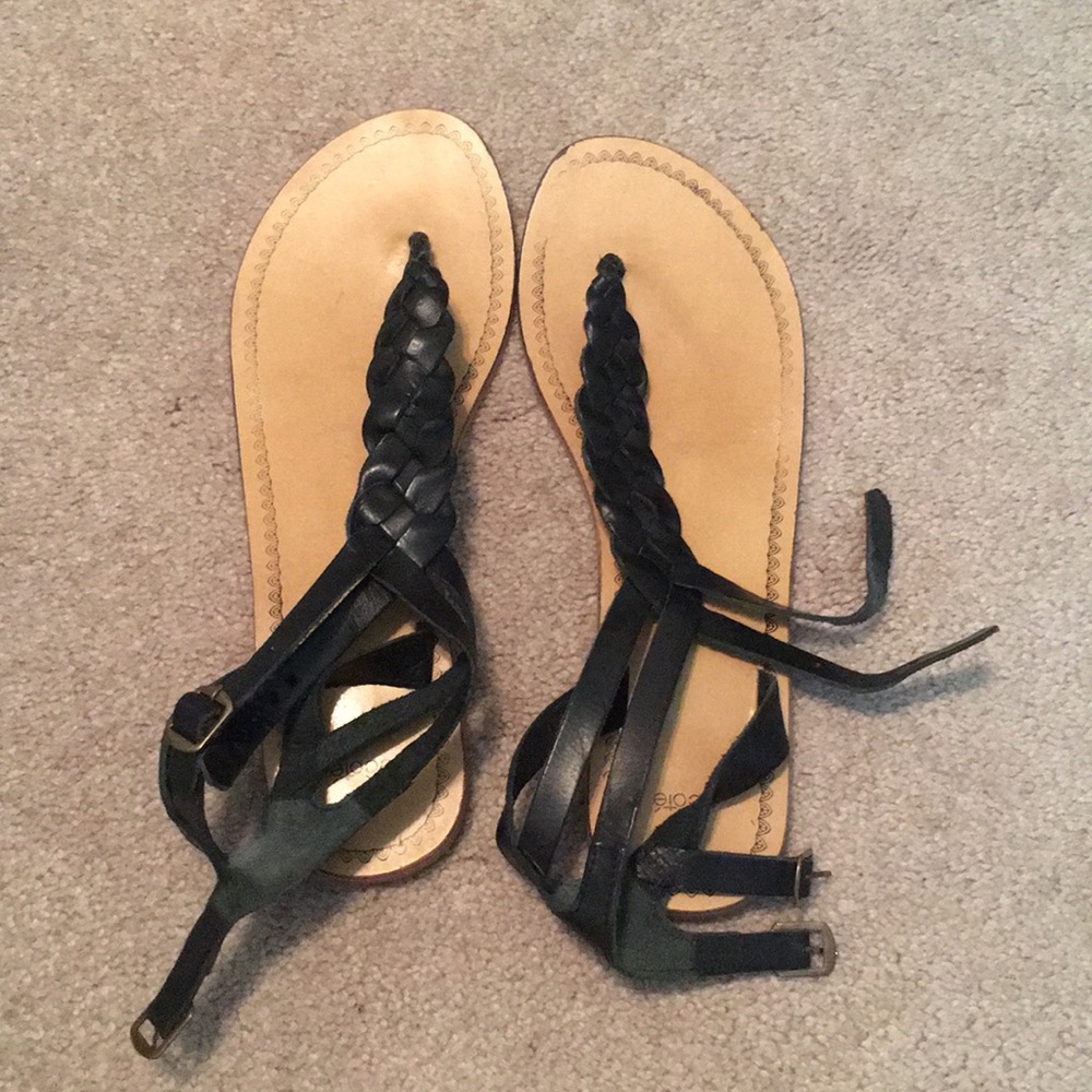 Urban Outfitters Black Gladiator Sandals